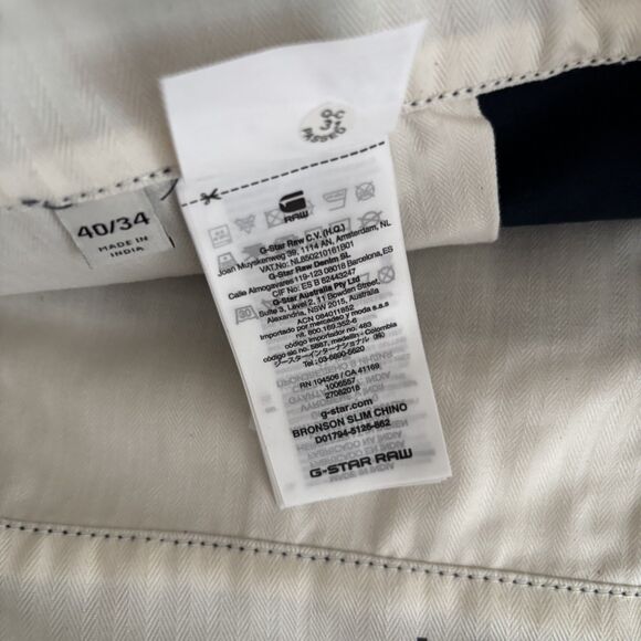 G-Star Raw Bronson Slim Chino Pants Blue - Picture 3 of 7